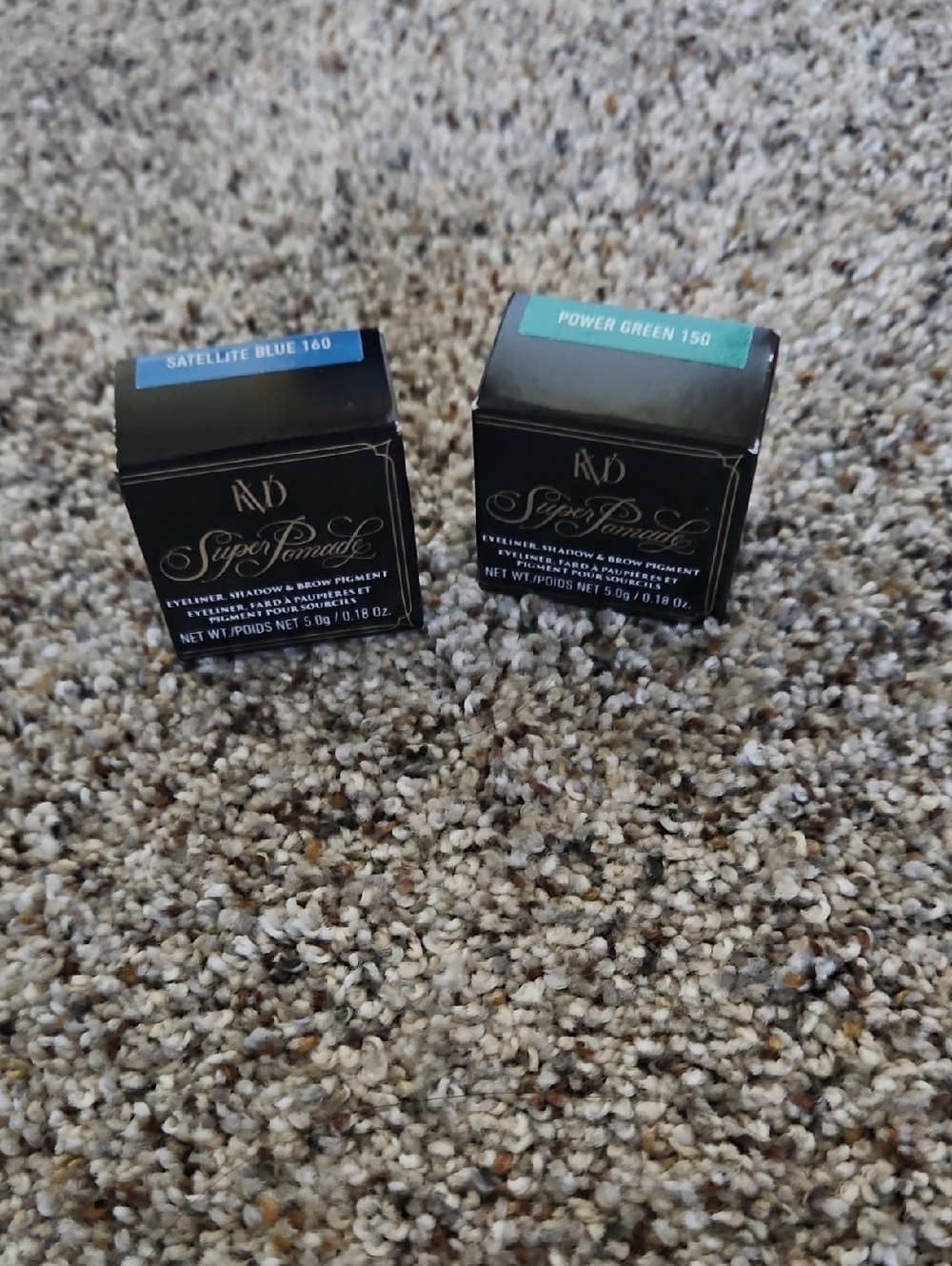 KVD Beauty Super Pomade Eyeliner, Shadow, Brow - Satellite Blue & Power Green